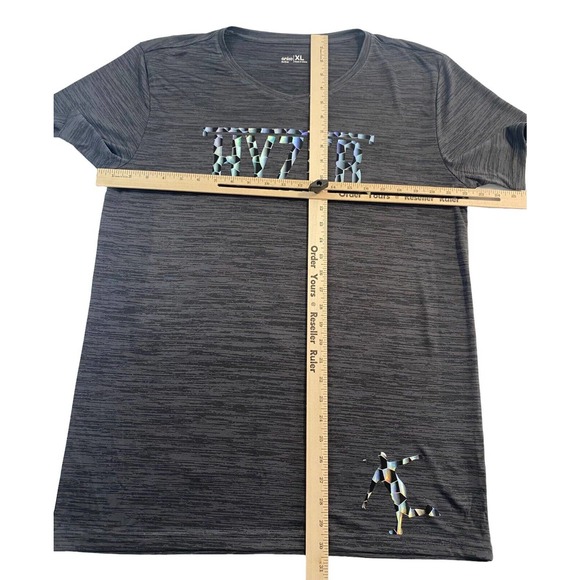 Disc Golf Shirt HOLOGRAPHIC HYZER Logo Unisex Jersey Active XL Grey Dri Fit - Picture 7 of 12